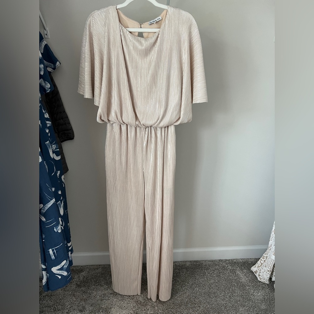 See and Be Seen Champagne Jumpsuit